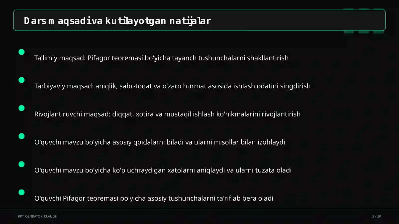 Pifagor teoremasi (8-sinf) 3