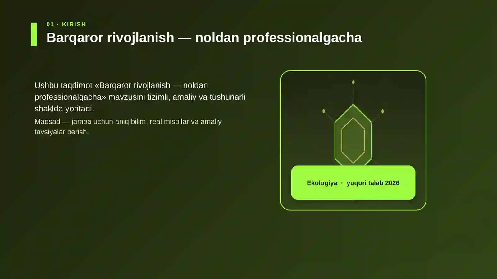 Barqaror rivojlanish — noldan professionalgacha 3
