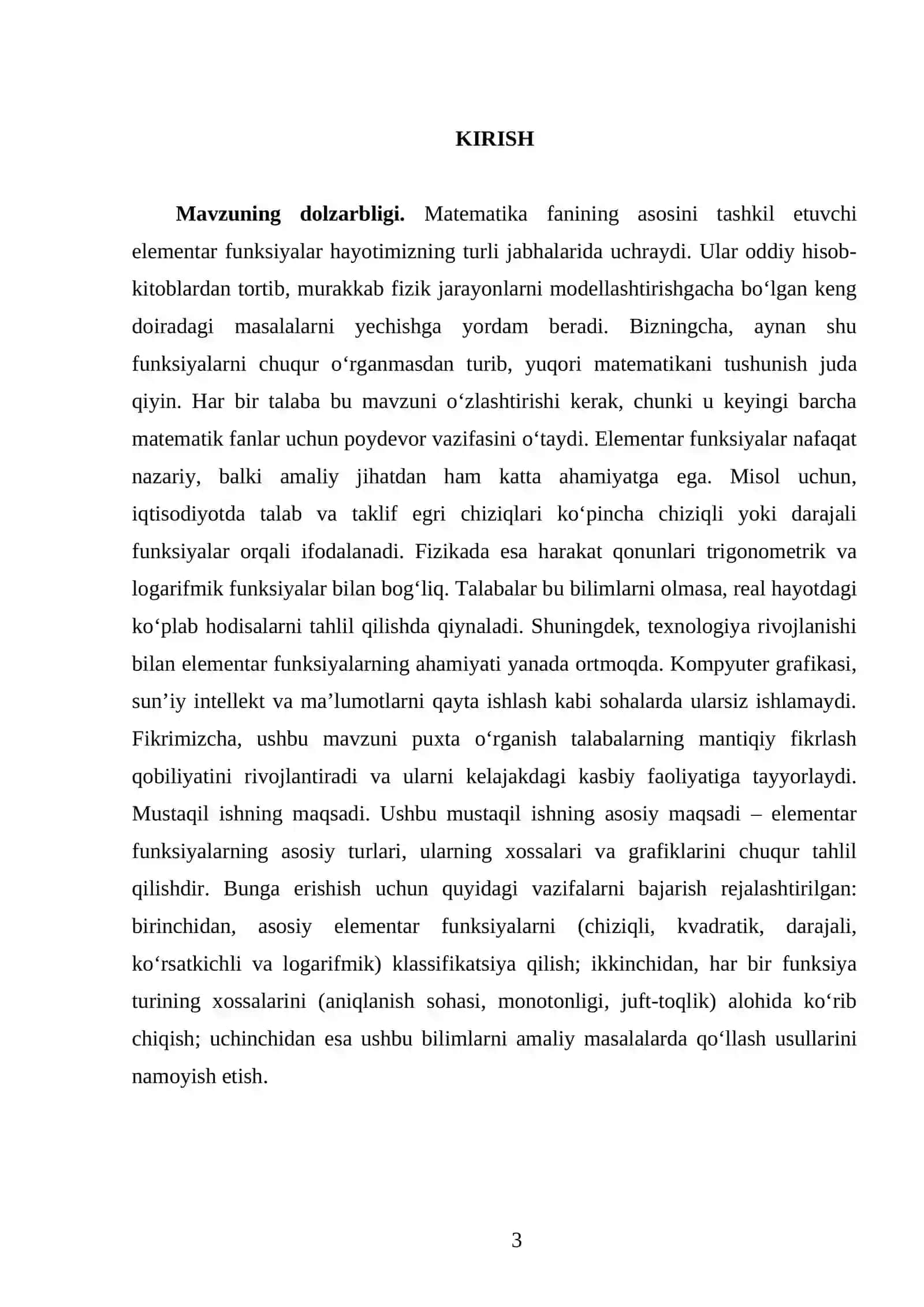 Elementar funksiyalar 3