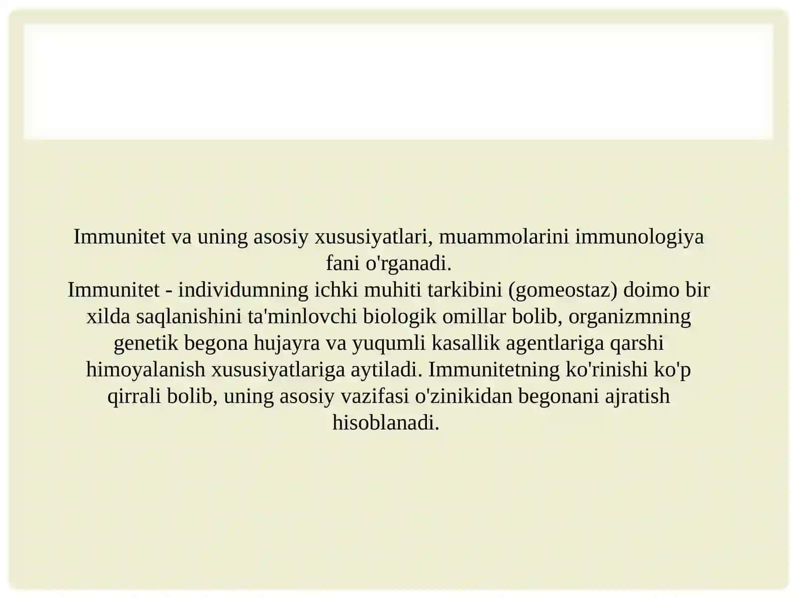 Immunitet,uning turlari. Organizmning nomaxsus himoya omillari 3