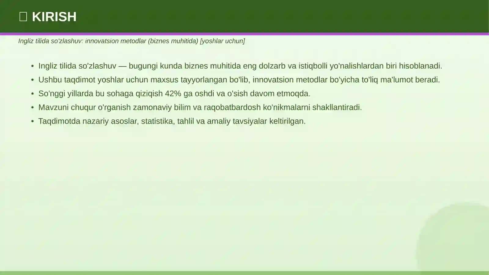 INGLIZ TILIDA SO'ZLASHUV 3