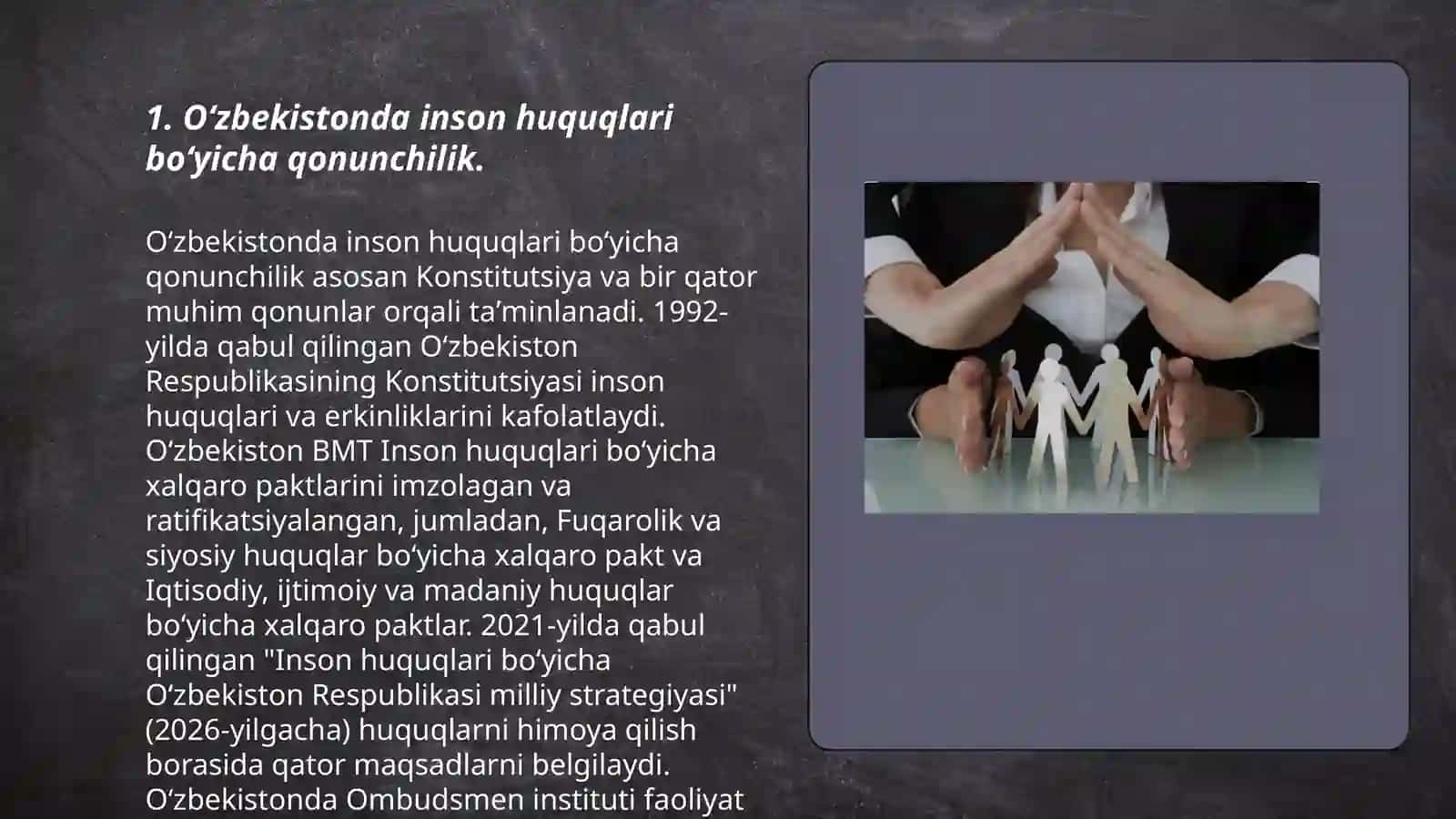 Oʻzbekistonda inson huquqlari va erkinliklarini 3