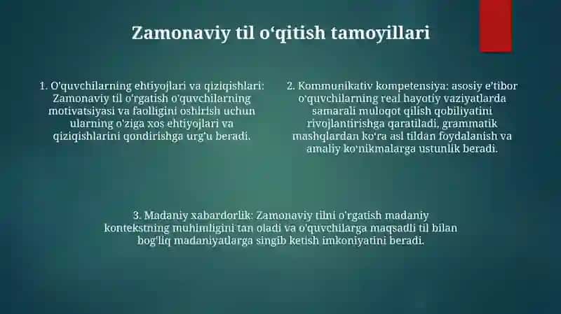 Zamonaviy Ona Tili Darslarini Tashkil Etish Tamoyillari 3