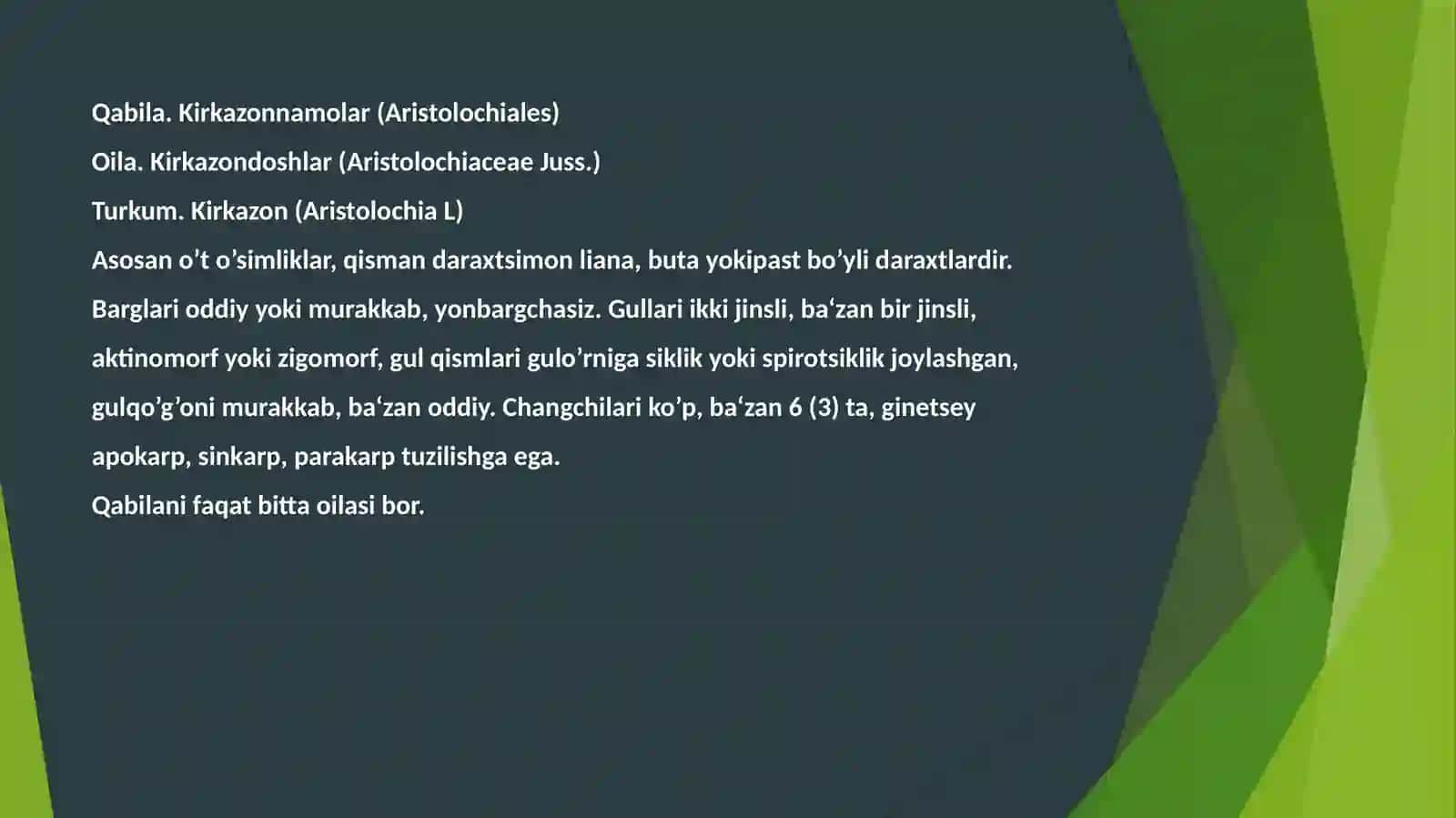 BOTANIKA FANIDAN TAKSODIY DOSHLAR OILASI 3