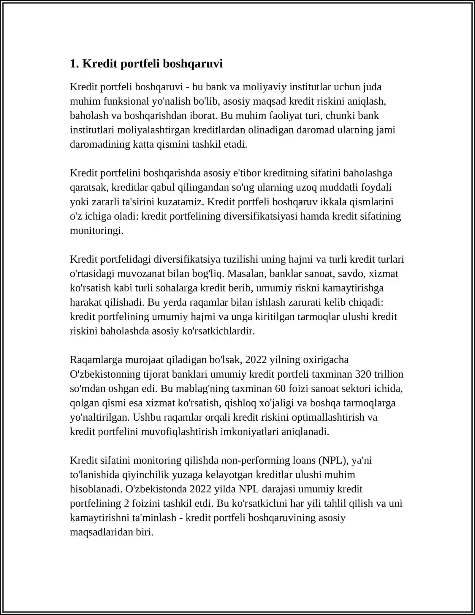 MOLIYA-KREDIT OPERATSIYALARINI MADELLASHTIRISH. TAVAKKALCHILIK VA NOANIQLIK SHAROITIDA IQTISODIY YECHIMLARI QABUL QILISH USULLARI 3