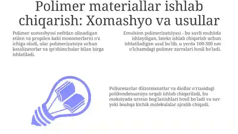 Polimer materiallar ishlab chiqarish 3