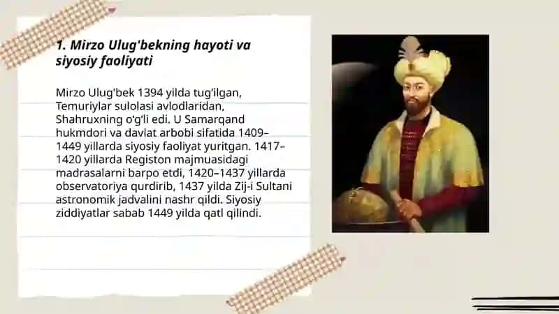 Mirzo Ulug'bekning hayoti 3