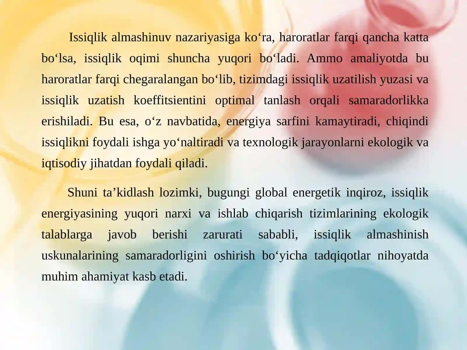 Issiqlik Almashinish Jarayonlari 3