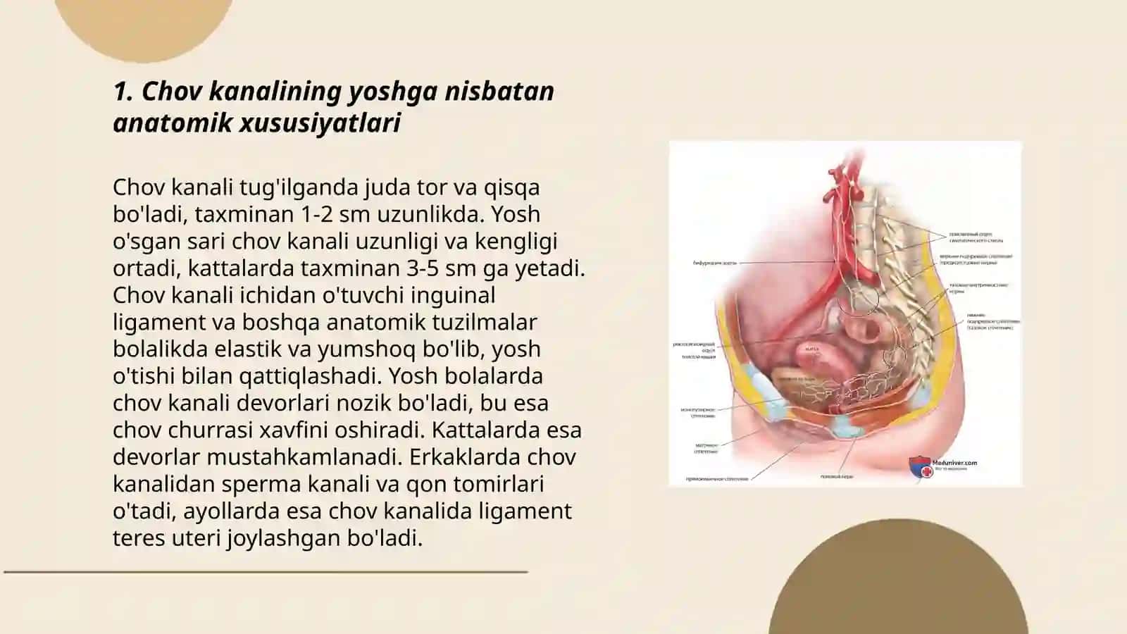 Chov kanalining yosh va jinsga nisbatan xususiyatlari 3