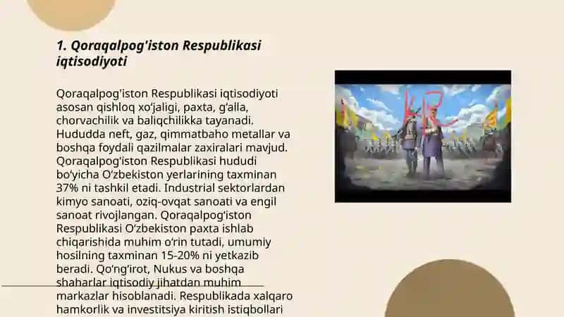 Qoraqalpog'iston Respublikasi iqtisodiyoti 3