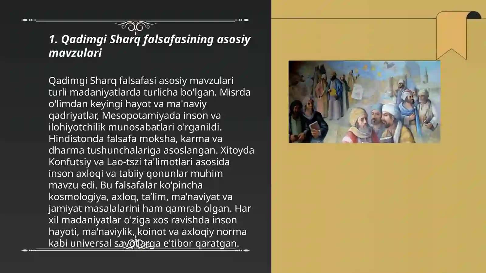Qadimgi Sharq falsafasining asosiy mavzulari 3