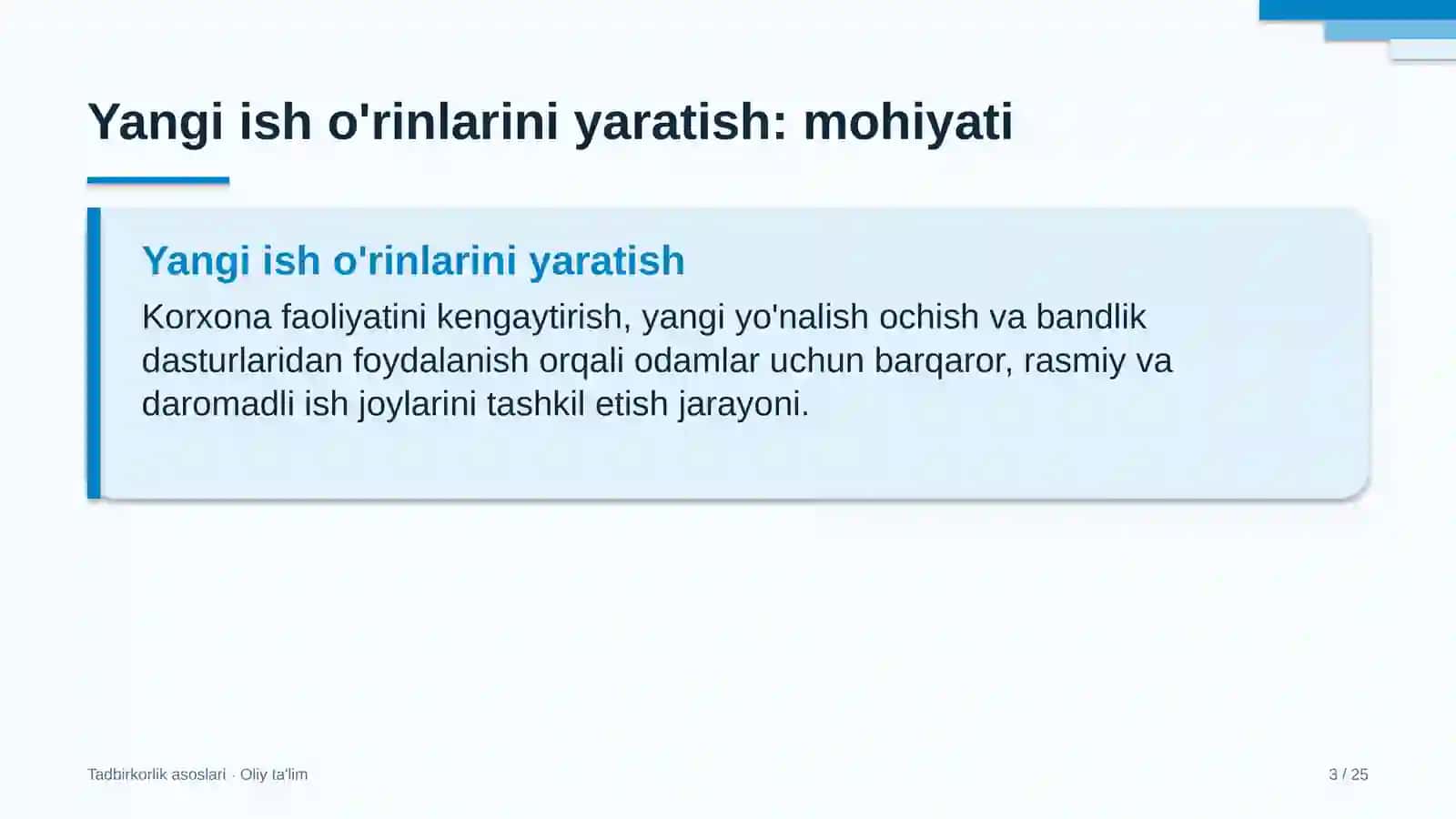 Elektron hukumat tizimida yangi ish o'rinlarini yaratish 3