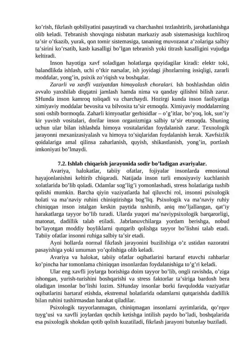 7-Mavzu: Ishlab chiqarishda sodir bo’ladigan baxtsiz xodisalar va kasb kasalliklari. 3