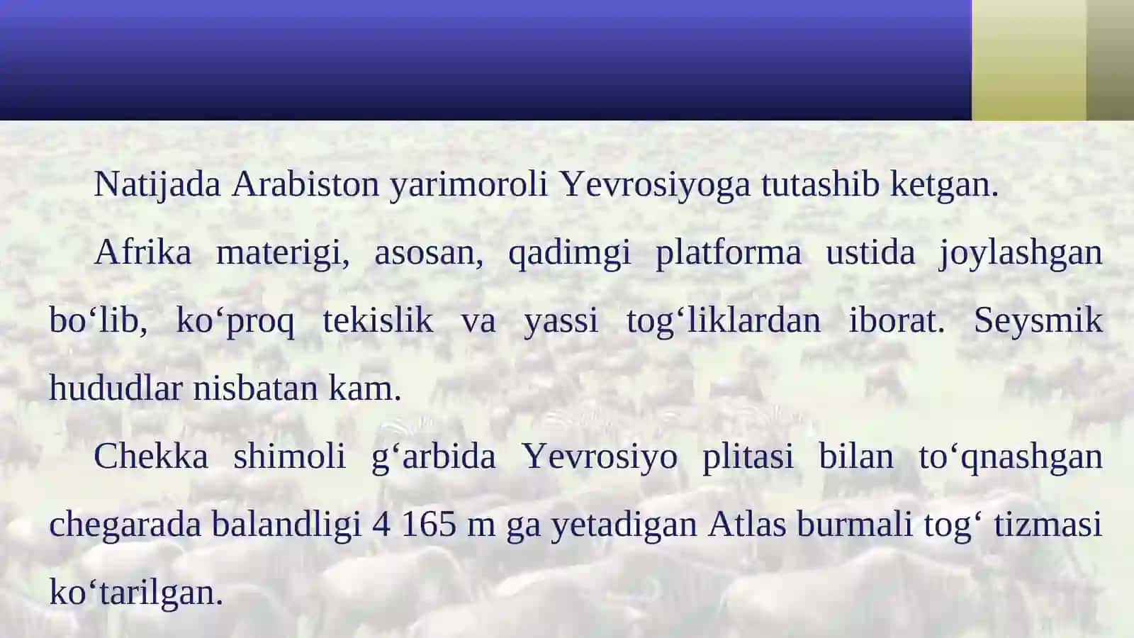 Afrikaning geologik tuzilishi va foydali qazilmalari 3