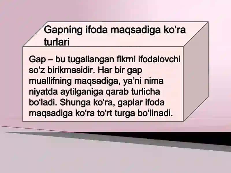 Boshlangʻich sinflarda "Gapning ifoda maqsadiga ko’ra turlari"mavzularini oʻrganishda kreativ metod 3