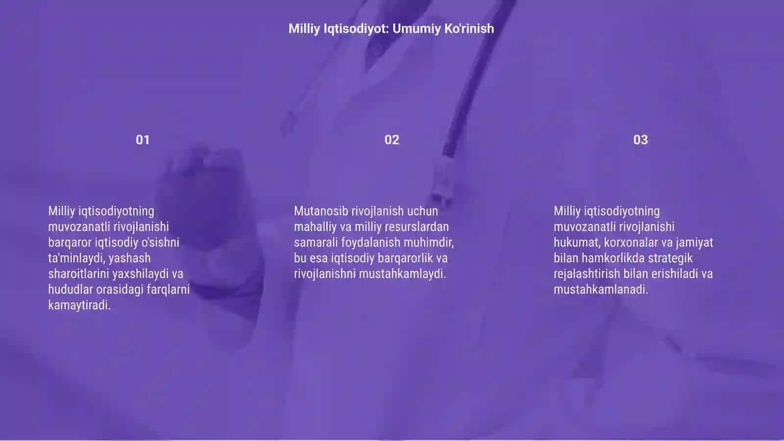 Milliy iqyisodiyotning muvozanatli va mutanosibli rivojlanishi 3
