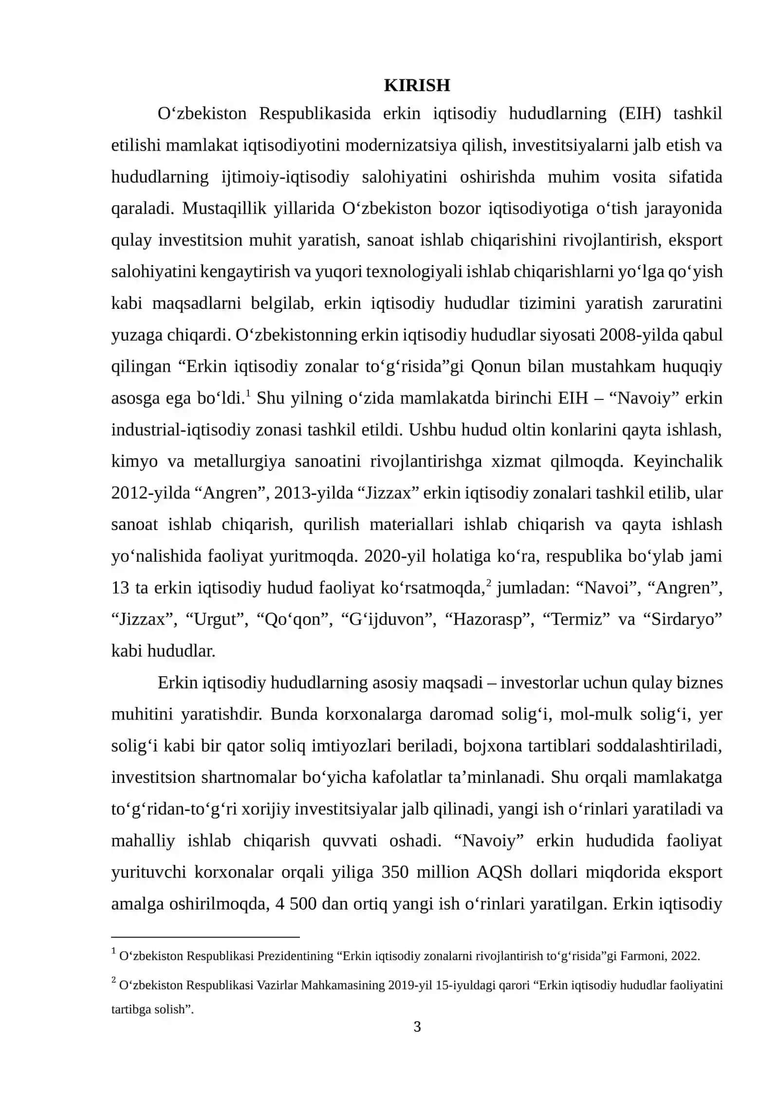 O'zbekistonda erkin iqtisodiy hududlarning yaratilishi 3