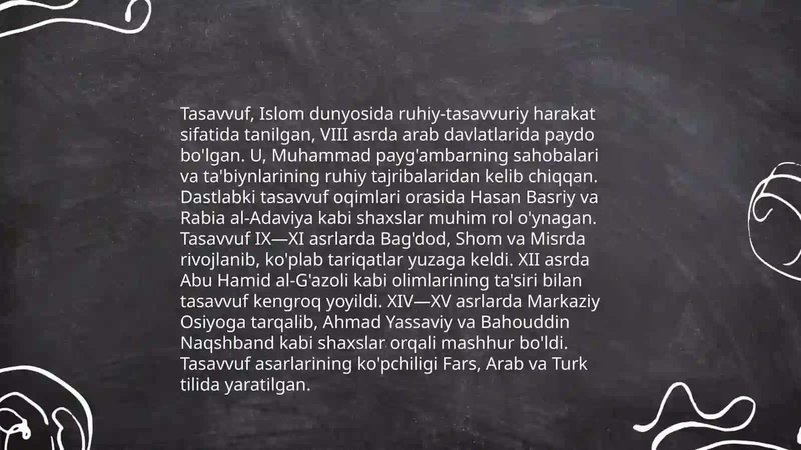 Tasavvuf talimotining Sharq madaniyatiga ta'siri 3