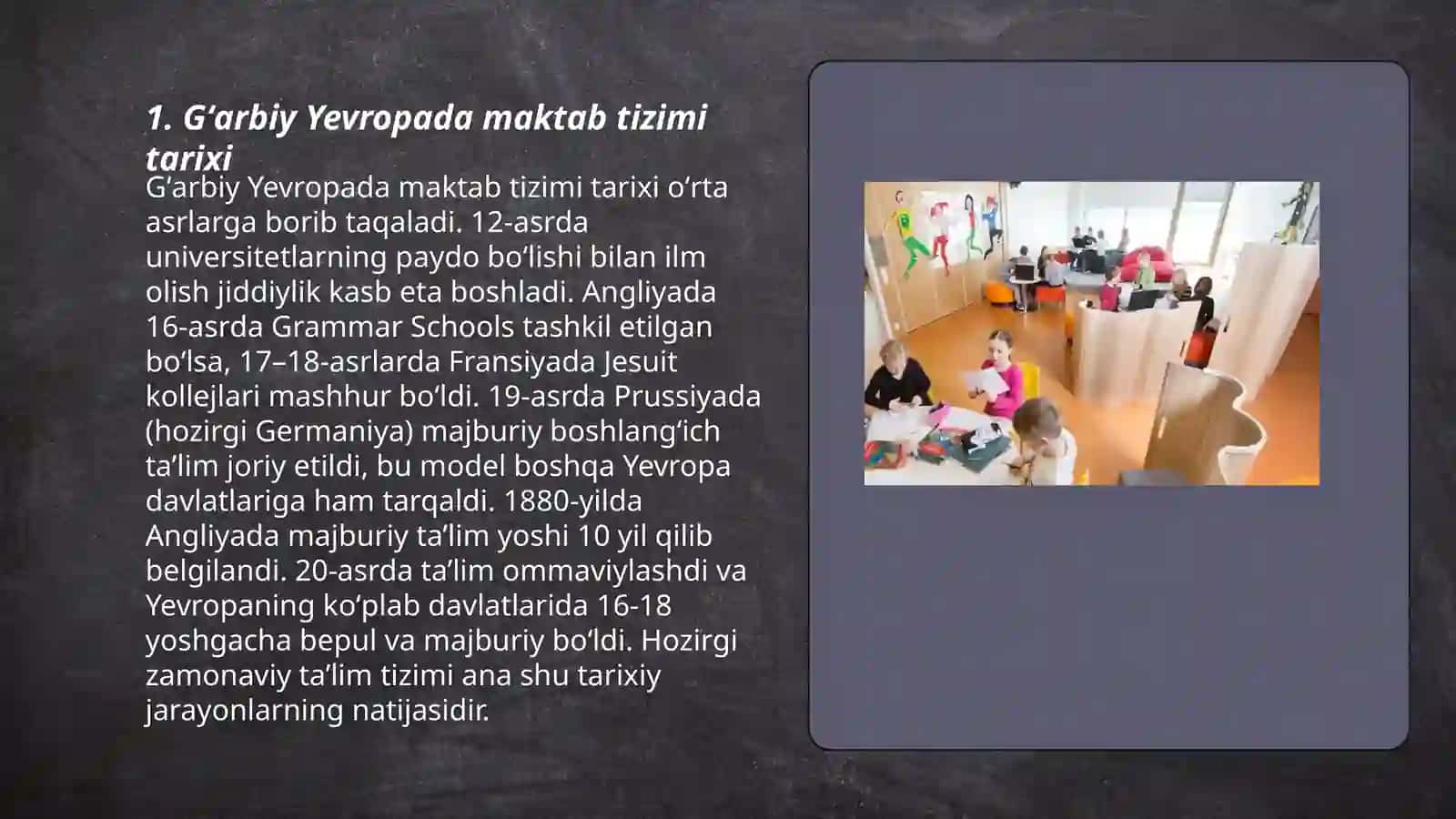 Gʻarbiy Yevropa davlatlarida maktab va tarbiya 3