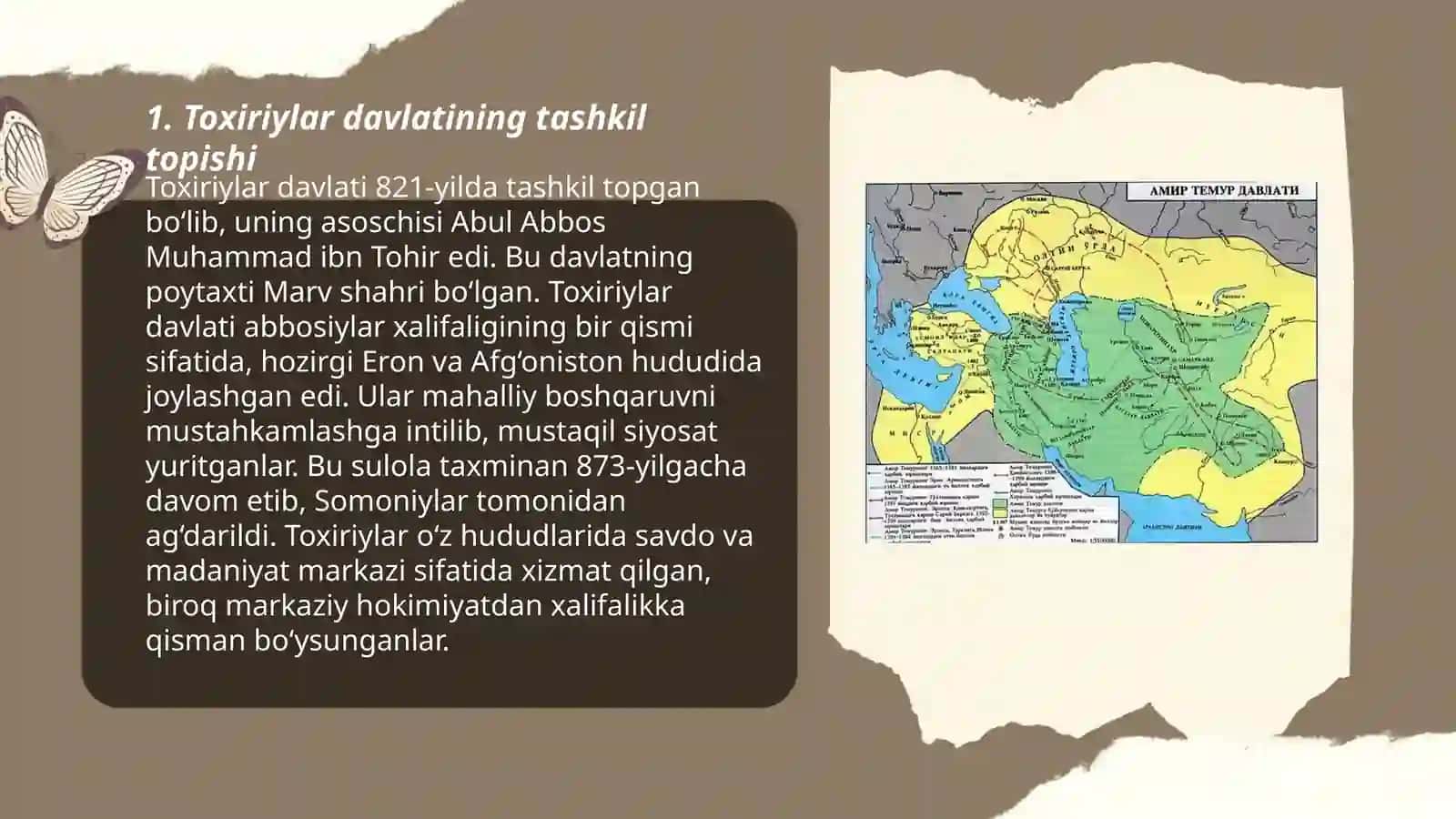 Toxiriylar davlati 3