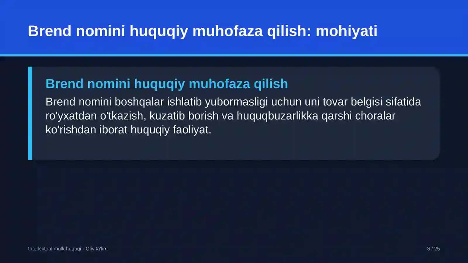 maktabdan tashqari ta'lim muassasalarida brend nomini huquqiy muhofaza qilish 1179 3