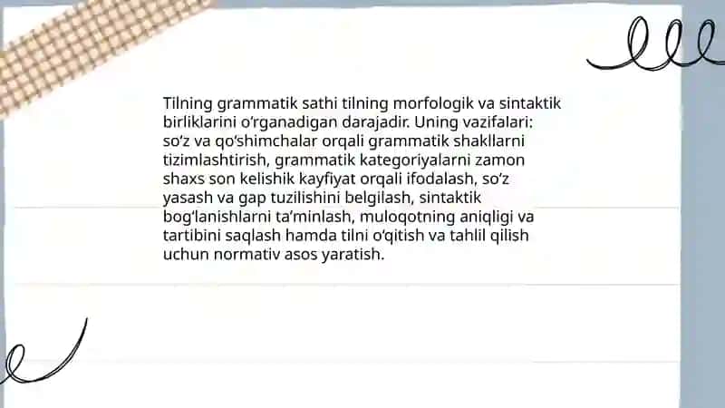 Tilning grammatik sathi 3