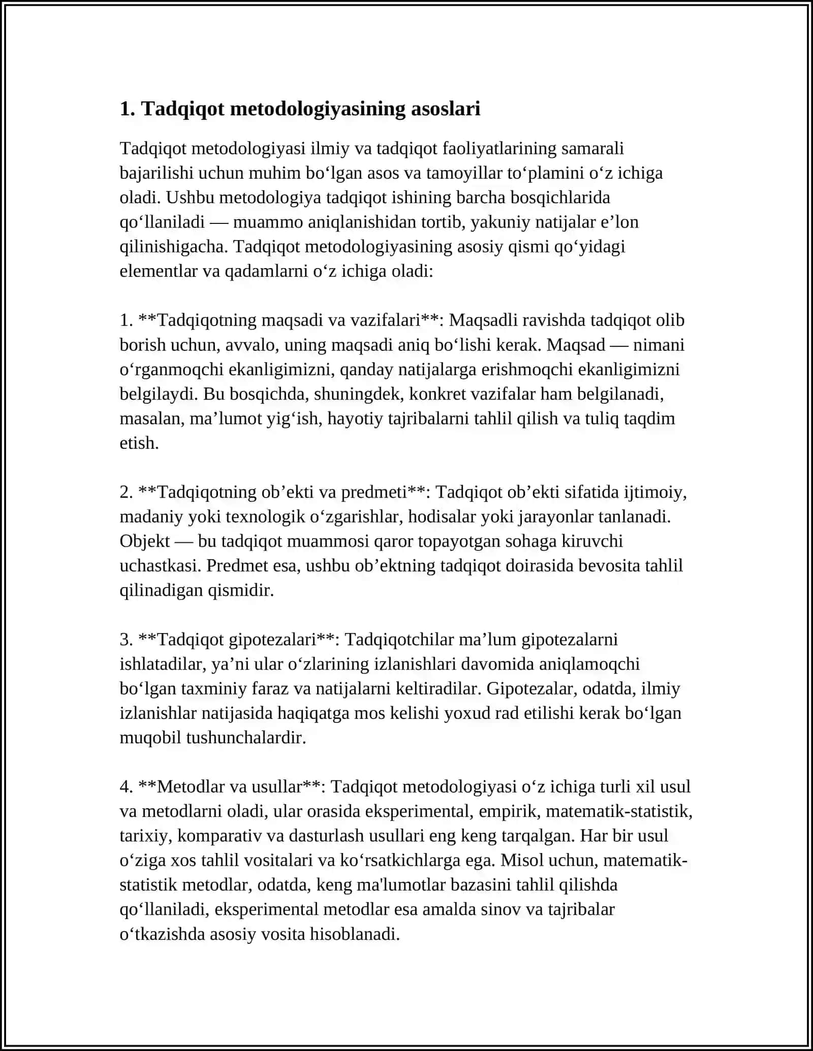 METADOLOGIYA VA TARIXIY TADQIQOTNING ZAMONAVIY USULLARI FANNING VAZIFALARI 3