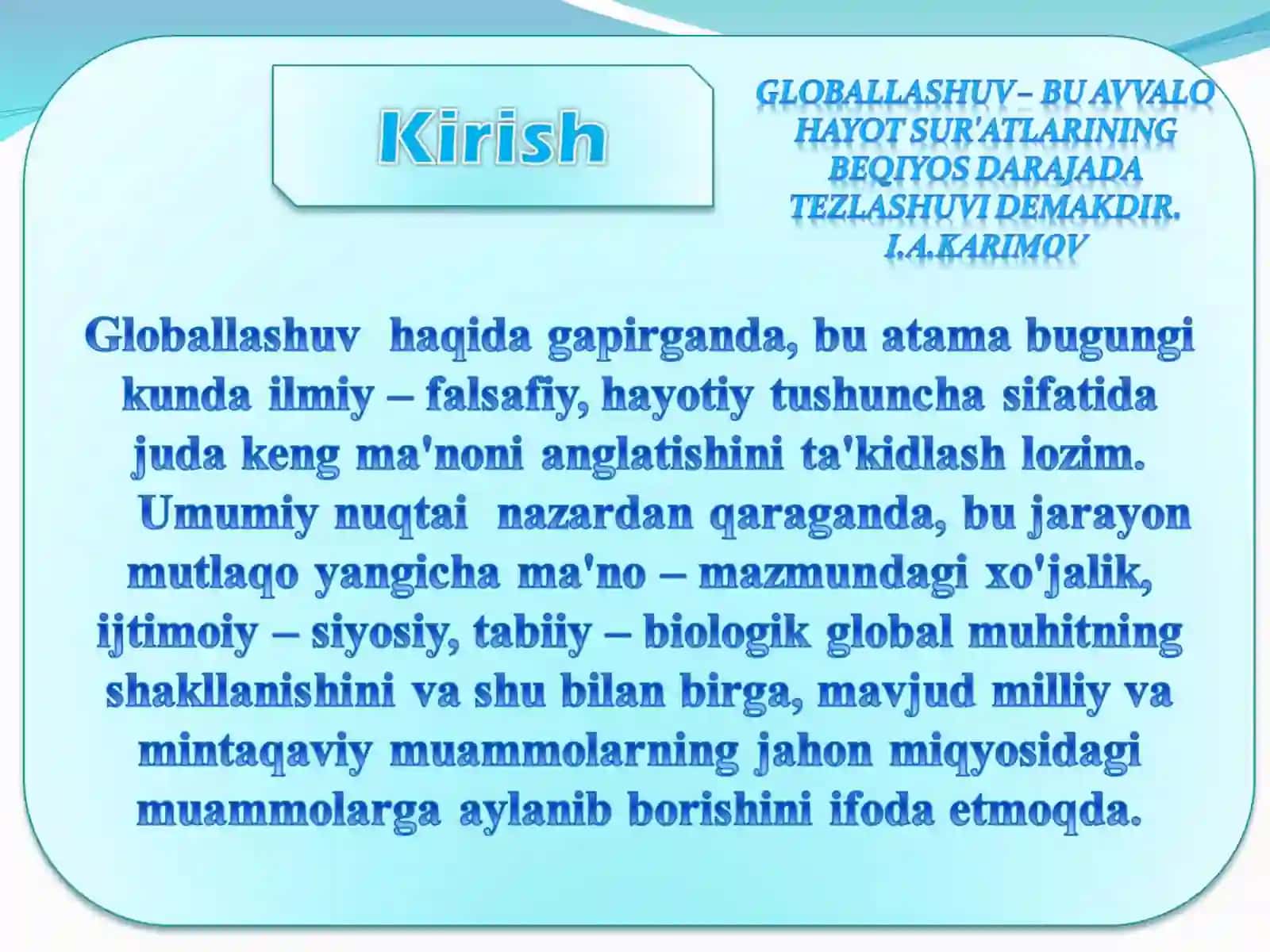 Globallashuv asoslari 3