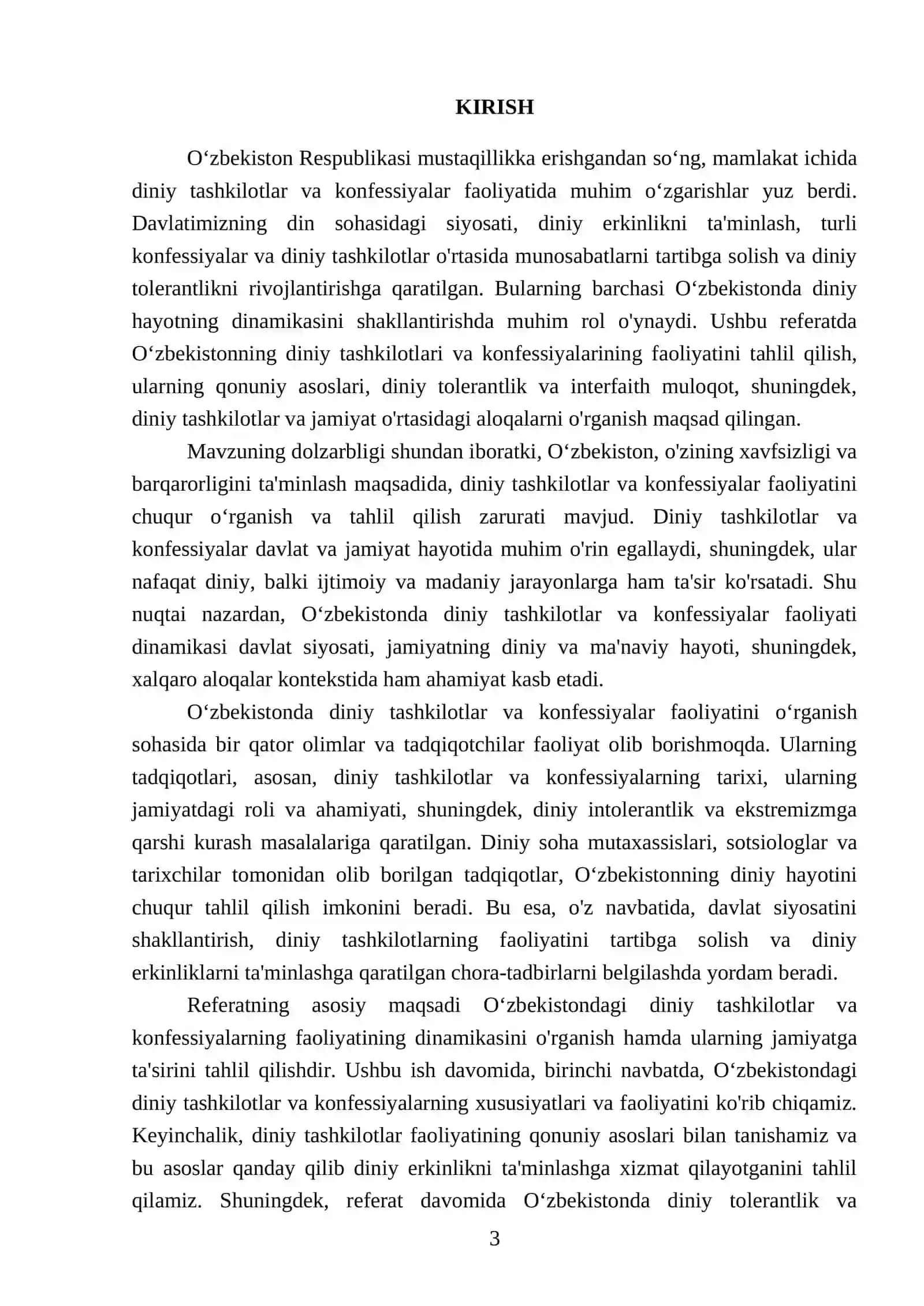 Oʻzbekistonda diniy tashkilotlar va konfessiyalar faoliyati dinamikasi 3