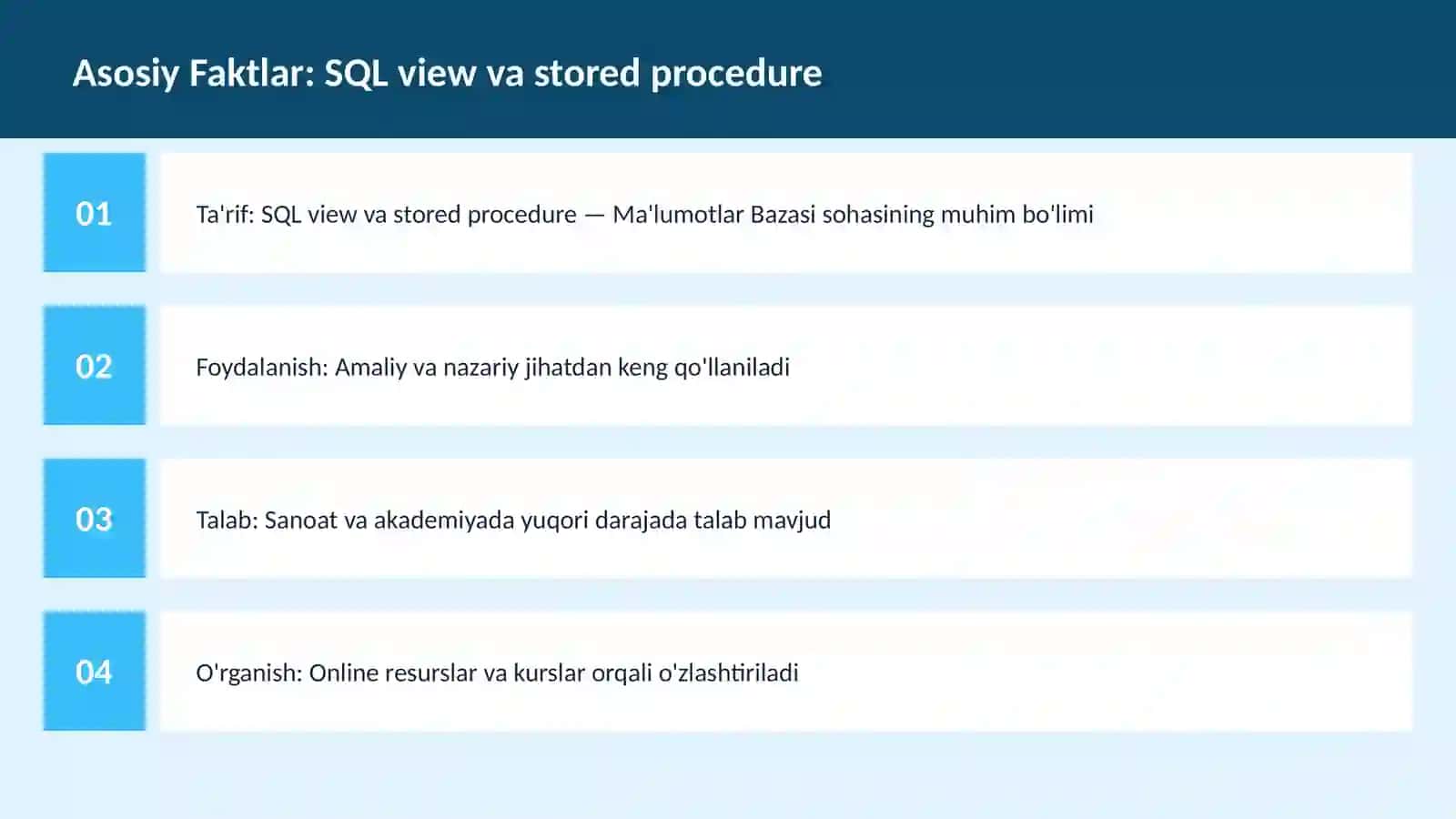 SQL view va stored procedure 3