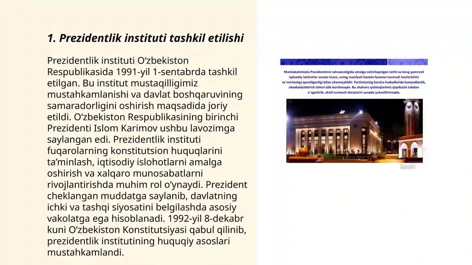 Mustaqillik yillarida davlat boshqaruvi tizimidagi amalga oshirilgan islohotlar 3