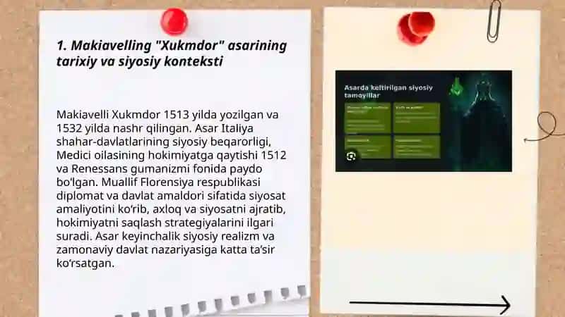 Makiavelling "Xukmdor " asari 3