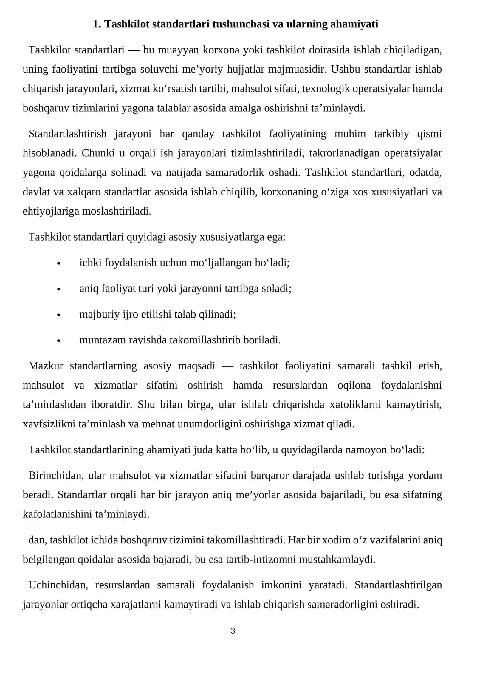 Tashkilot standartlarini ishlab chiqish, kelishish, tasdiqlash va ro‘yxatdan o‘tkazish tartibi 3