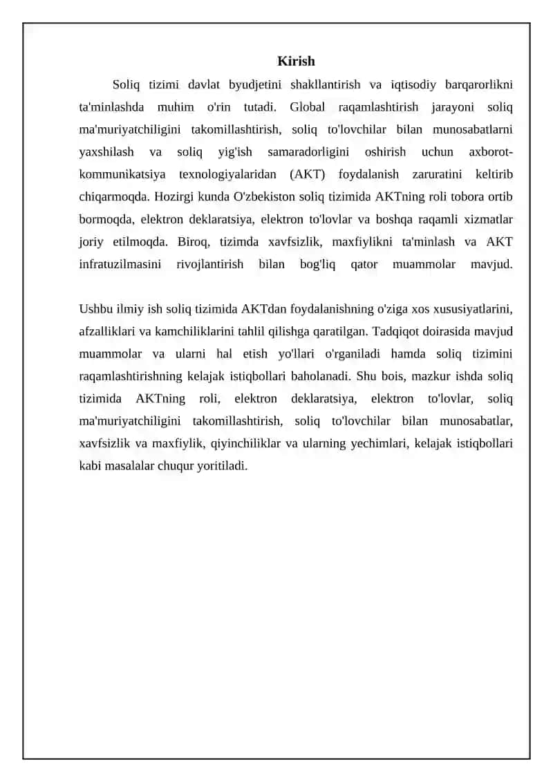 SOLIQ TIZIMIDA AXBOROT-KOMMUNIKATSIYA TEXNOLOGIYALARIDAN FOYDALANISH 3
