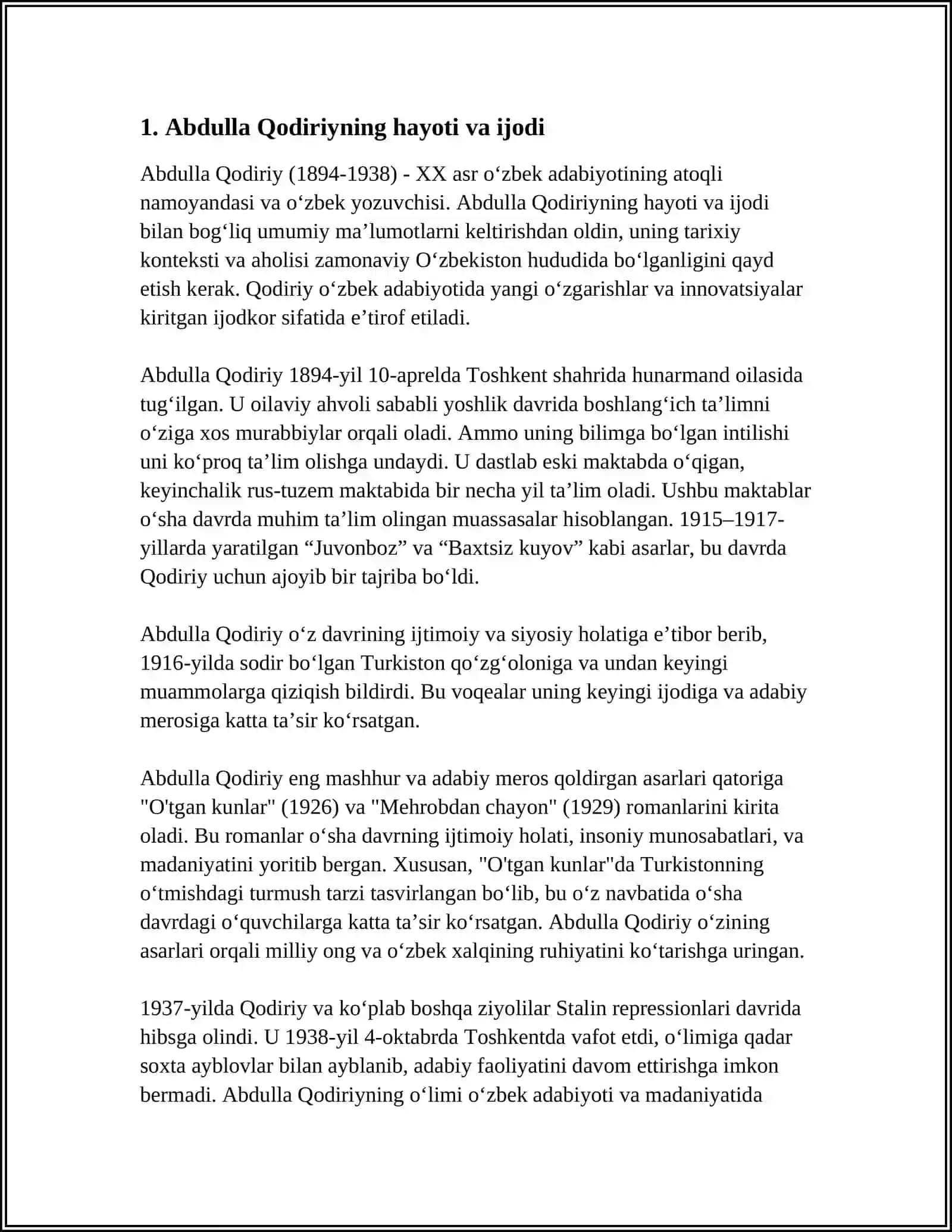 ABDULLA QODRIY ROMANIGA SLAYD TAYORLASH 3