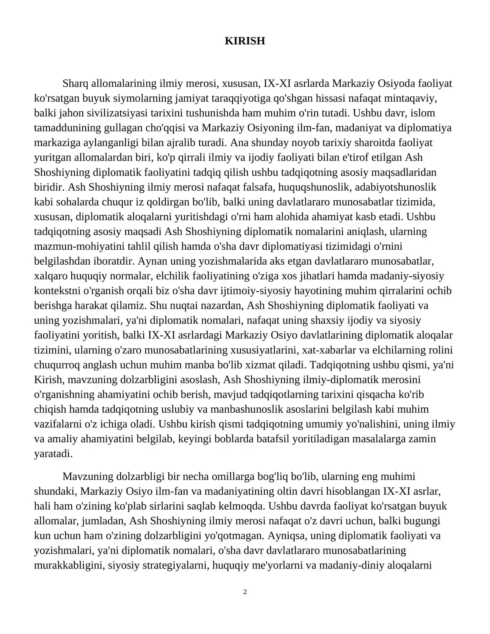 Ash Shoshiyning diplomatik nomalari 3