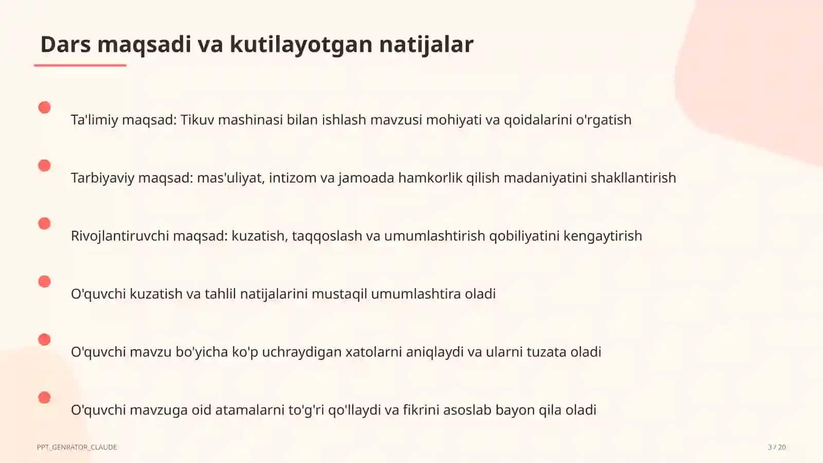 Tikuv mashinasi bilan ishlash (6-sinf) 3