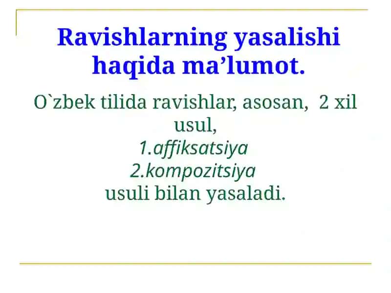 Ravishlarning yasalishi, tuzulish jihatidan turlari 3