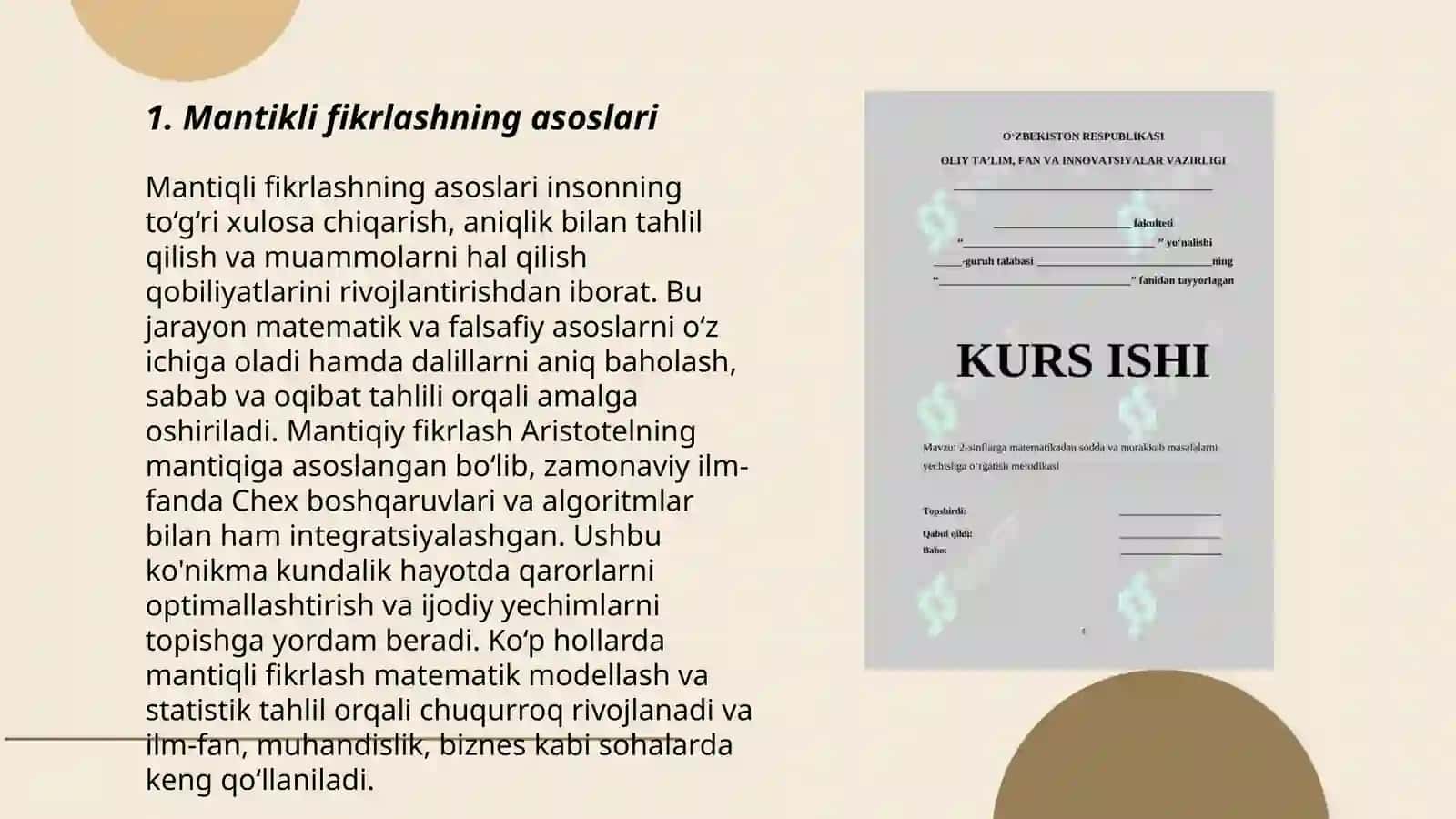 Mantiqli fikrlashning asoslari 3