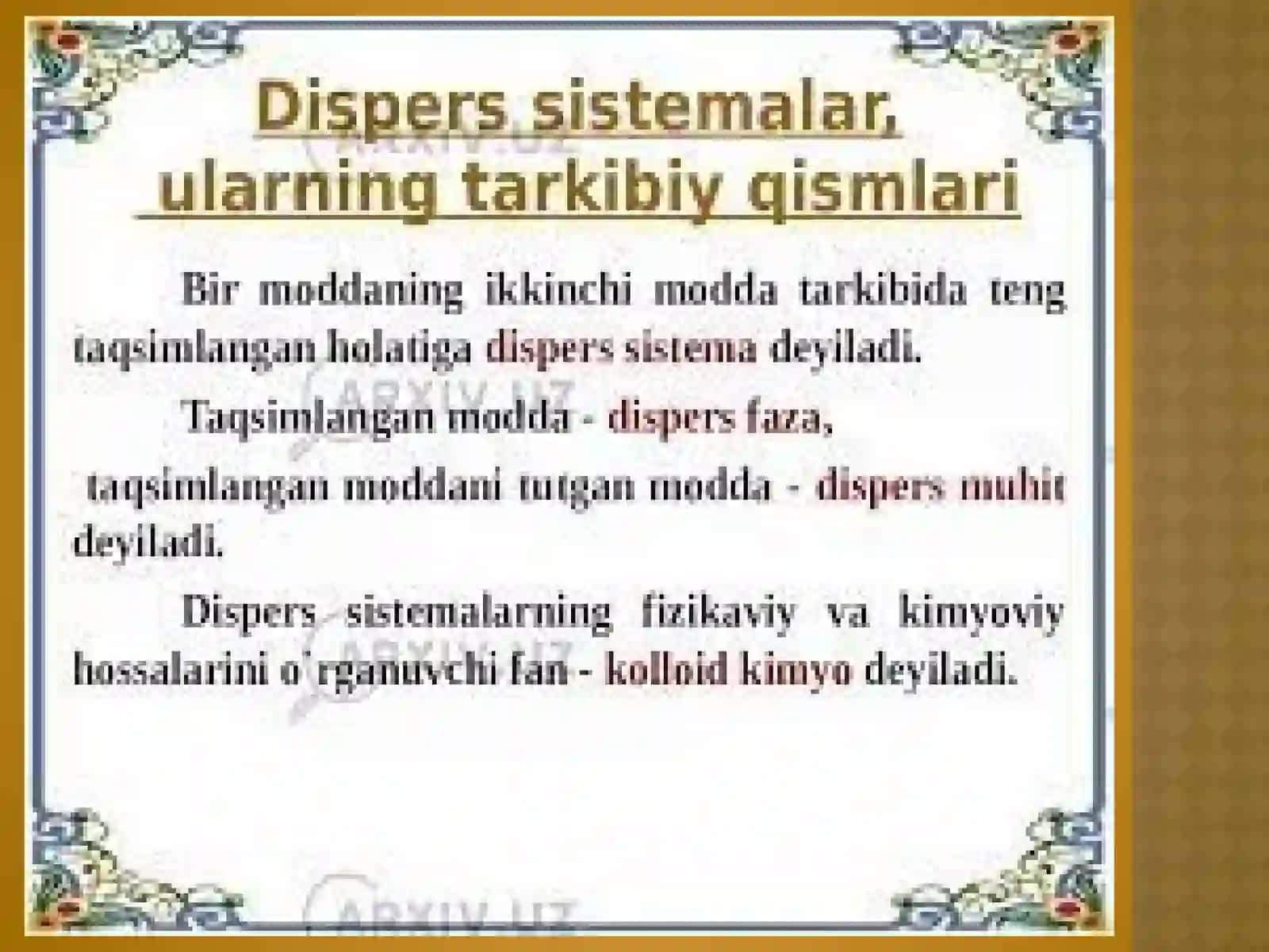DISPERS SISTEMALAR 3