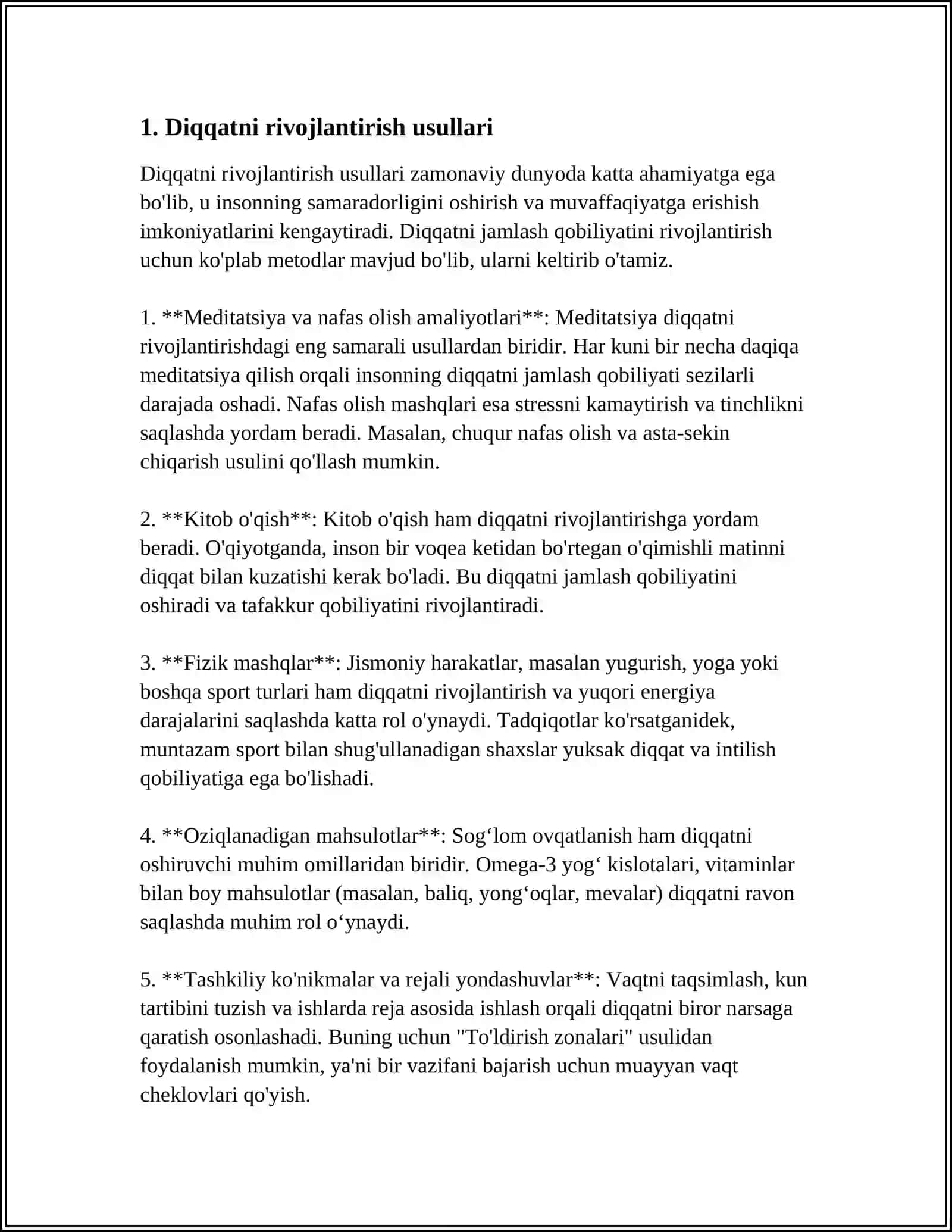 DIQQATNI RIVOJLANTIRISH USULLARI 3