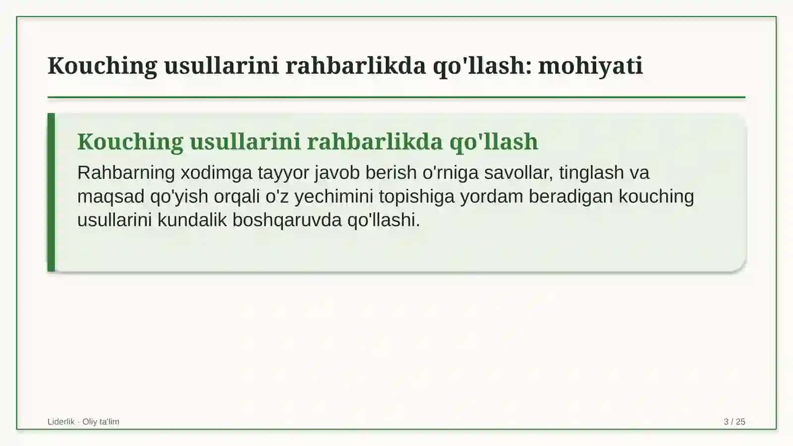 Energetika nazorati inspeksiyalarida kouching usullarini rahbarlik amaliyotida qo'llash 3
