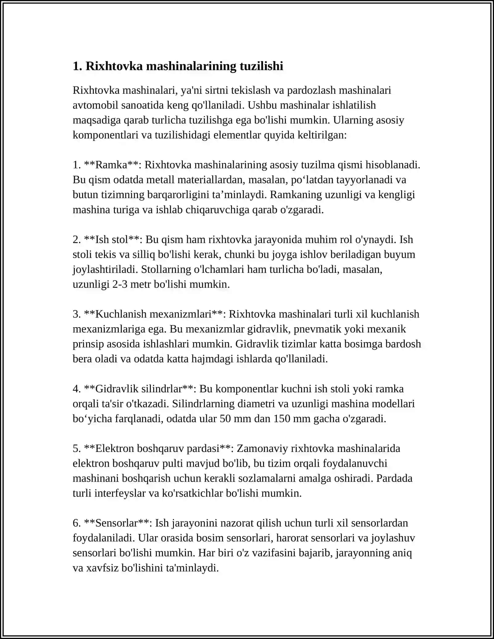 RELSLARNI TO'G'RILASH (RIXTOVKA) MASHINALARINI ISHLATISH VA TEXNIK XIZMAT KO'RSATISH ASOSLARI 3