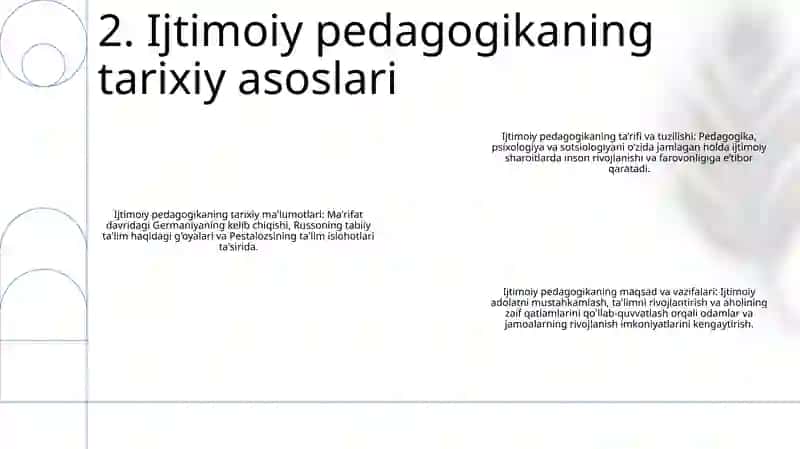 Ijtimoiy Pedagogika Fan Sifatida. Ijtimoiy Pedagogika Ta'Rifi, Tuzilishi Va Vazifalari 3