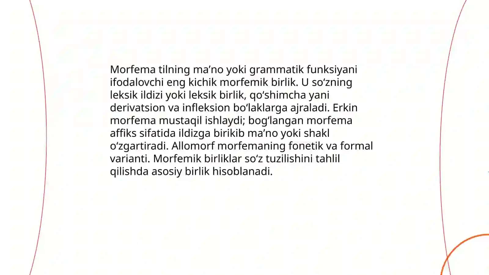 Morfimika suzlarining morfimik tarkibi 3