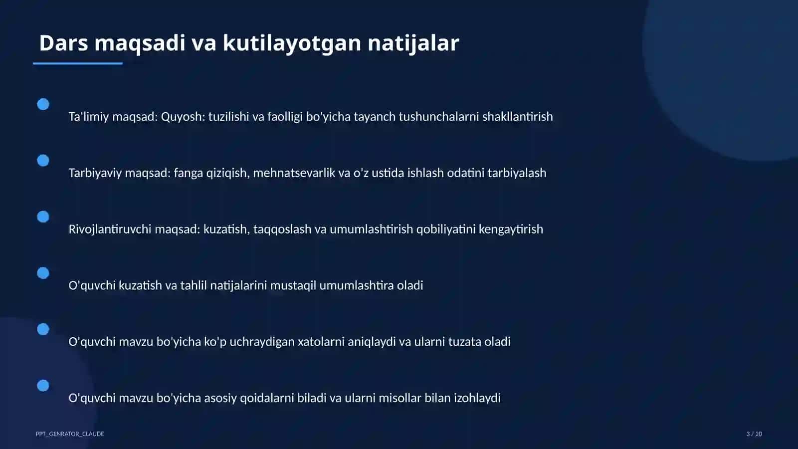 Quyosh: tuzilishi va faolligi (11-sinf) 3