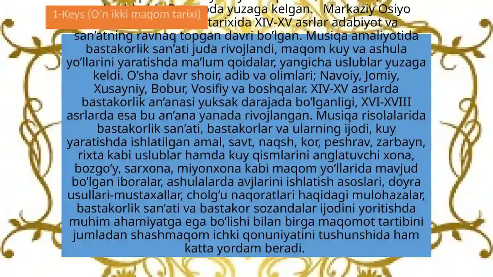 O’N IKKI MAQOM 3
