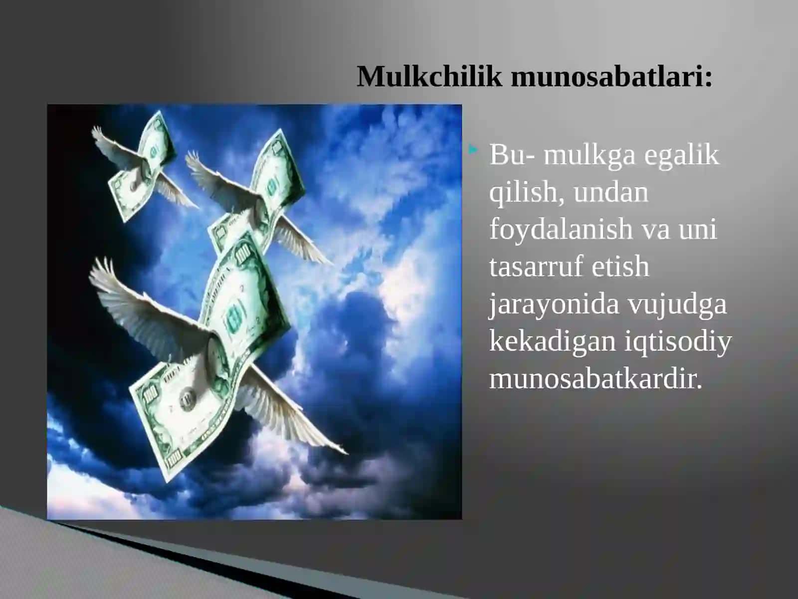 Mulk shakllarining turlari va uning tarkibi 3