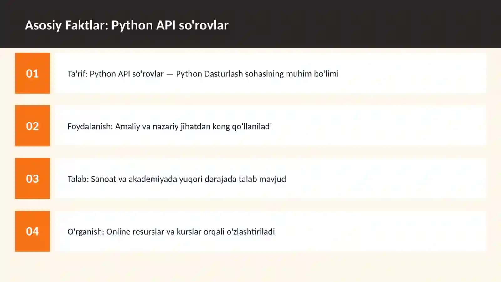 Python API so'rovlar 3