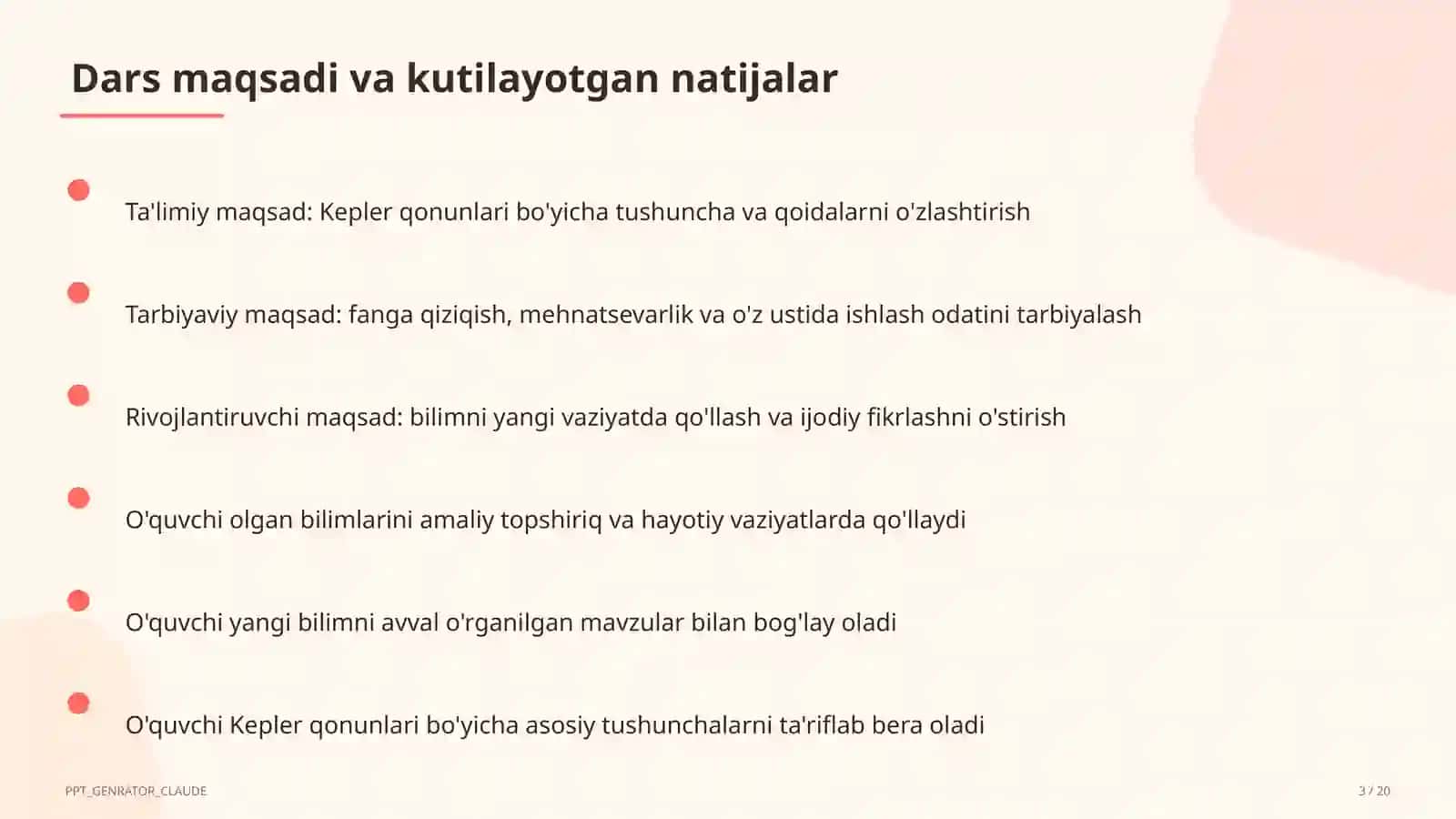 Kepler qonunlari (10-sinf) 3